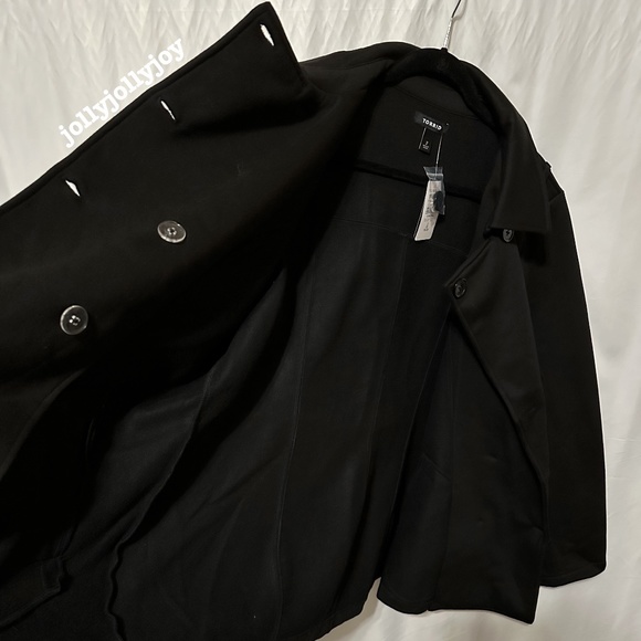 Torrid Fleece Peacoat Jacket Black 2X - Picture 9 of 12